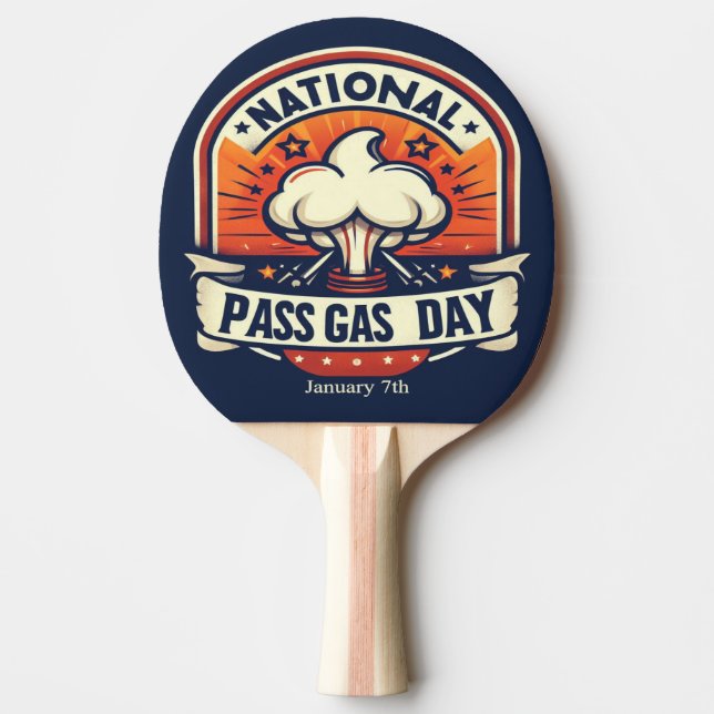Pala De Ping Pong 7 de enero - Día nacional del gas de paso (Anverso)