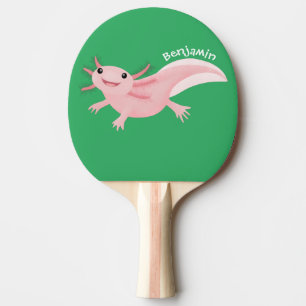 Pala De Ping Pong Aaxolotl lindo rosa feliz