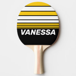 Pala De Ping Pong Abanico Abejorro Horizonte Nostálgico con Nombre