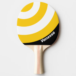 Pala De Ping Pong Abanico Círculo Rayado Nostálgico Abejorro con Nom
