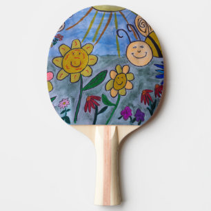 Pala De Ping Pong Abejas y flores de miel