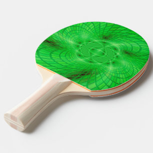 Pala De Ping Pong abstracción verde de neón