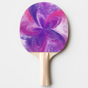 Pala De Ping Pong Abstracto Pintado Fantasía Flor acuarela