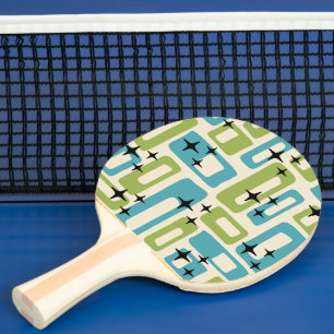 Pala De Ping Pong Abstracto Retro Moderno de Mitad de Siglo