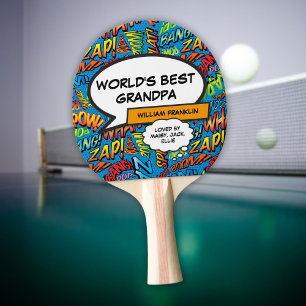 Pala De Ping Pong Abuelo Abuelo Grandad logra divertida Guay moderna