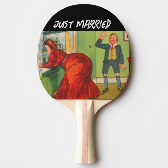 PALA DE PING PONG ACABO DE CASARSE CON EL BODA DIVERTIDO PING PONG P (Anverso)