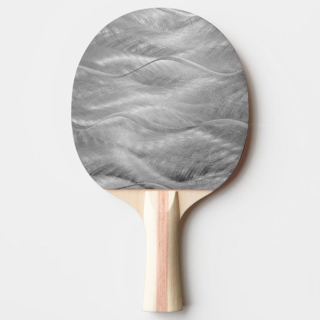 Pala De Ping Pong Acero inoxidable cepillado abstracto (Anverso)