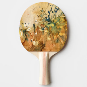 Pala De Ping Pong Acuarela abstracta y viejo fondo