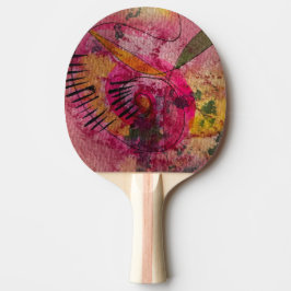 Pala De Ping Pong Acuarela Y Tinta Resumen Hermoso Arte De Pintura