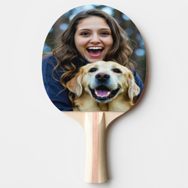 Pala De Ping Pong Add Labrador Retriever Photo Personalize (Anverso)