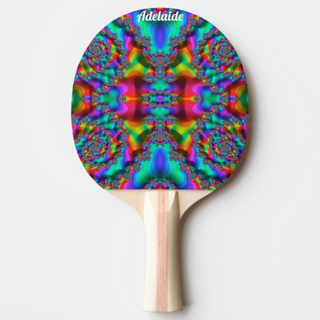 Pala De Ping Pong ADELAIDE ~ DISCO BALL ~ Fractal Original ~ (Anverso)