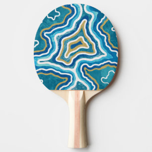 Pala De Ping Pong Agato gráfico de oro azul