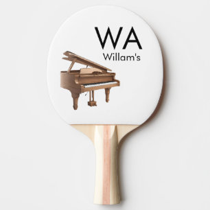 Pala De Ping Pong Agregar letra inicial de monograma nombre texto pi