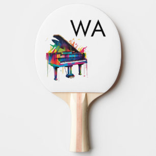 Pala De Ping Pong Agregar letra inicial de monograma nombre texto pi
