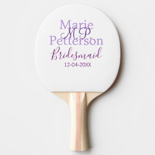 Pala De Ping Pong Agregar nombre letra damas de honor boda damas