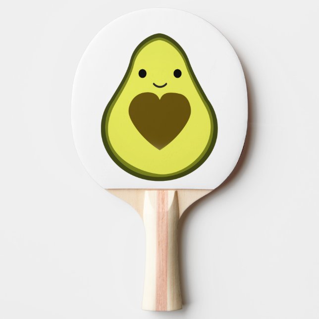 Pala De Ping Pong Aguacate amor lindo aguacate con corazón (Anverso)