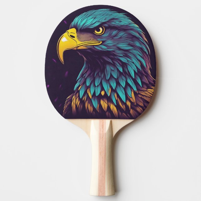 Pala De Ping Pong Águila majestuosa en colores vibrantes (Anverso)