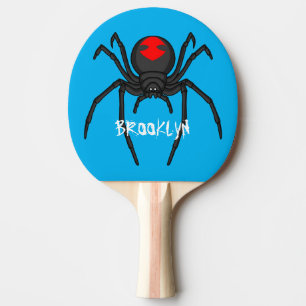 Pala De Ping Pong Alarmante ilustracion personalizado de araña de vi
