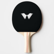 Alas blancas Ping Pong Paddle