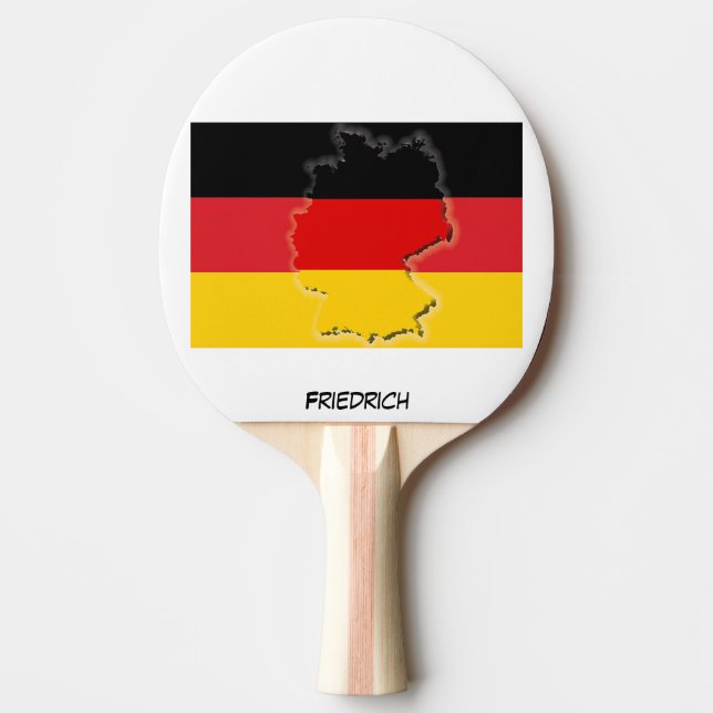 Pala De Ping Pong ALEMANIA FLAG & MAP Deutschland Personalizado (Anverso)