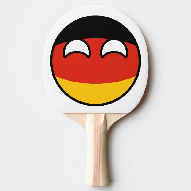 Pala De Ping Pong Alemania Geeky que tiende divertida Countryball (Anverso)