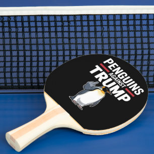 Pala De Ping Pong Aletas de pingüino arriba resisten pingüinos contr