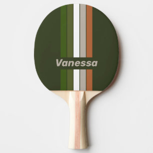 Pala De Ping Pong Alfiler de arboleda brumosa con nombre