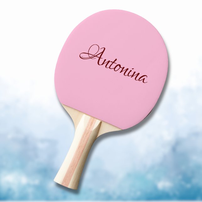 Pala De Ping Pong Algodón de Azúcar Rosa Nombre Moderno | Minimalist (Subido por el creador)