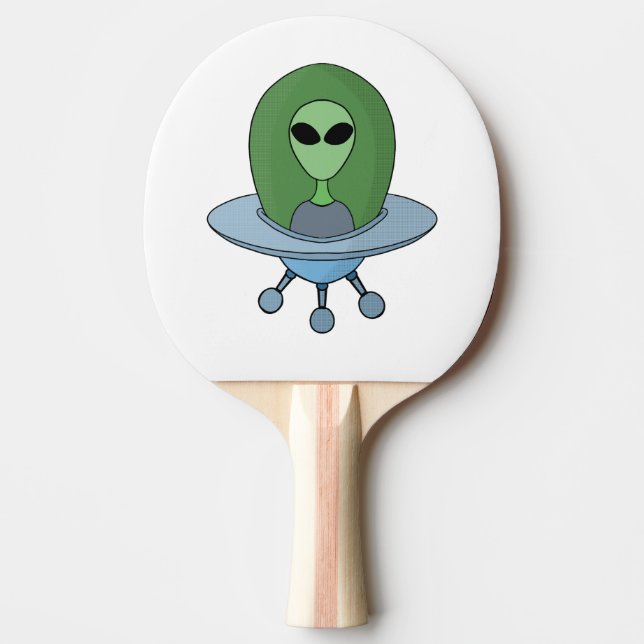 Pala De Ping Pong Alien en su pequeña nave espacial (Anverso)
