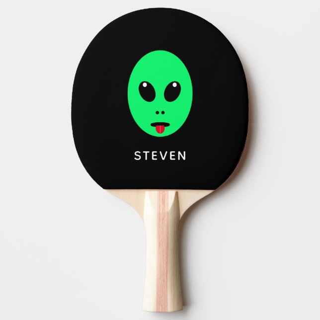 Pala De Ping Pong Alienante verde negro personalizado (Anverso)