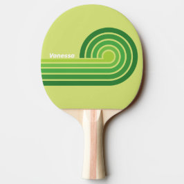 Pala De Ping Pong Almohadilla Verde de Nenúfar con Rayas de Rizo y N