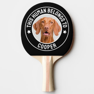 Pala De Ping Pong Amante de los perros Foto de mascota personalizada