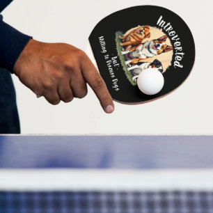 Pala De Ping Pong Amante de los perros Introvertido pero dispuesto a