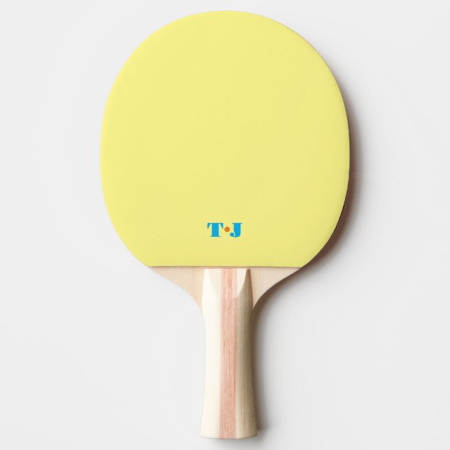 Pala De Ping Pong Amarillo brillante personalizado (Anverso)