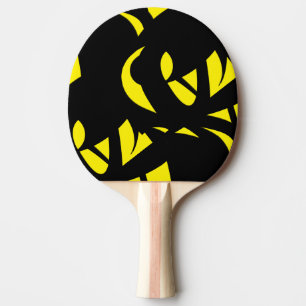 Pala De Ping Pong Amarillo contemporáneo moderno / negro 