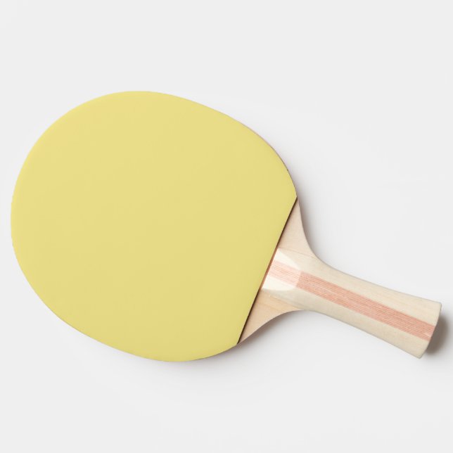 Pala De Ping Pong Amarillo Pastel Sólido Moderno (Lateral)