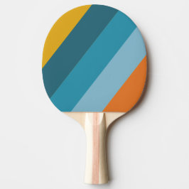 Pala De Ping Pong Amarillo Retro Negrita Rayada