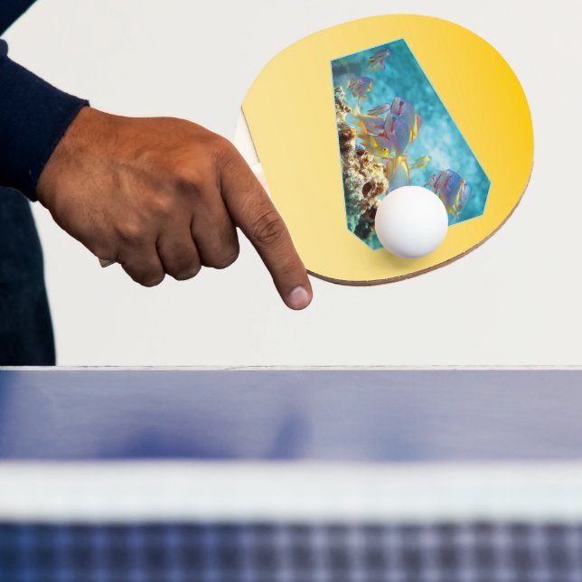 Pala De Ping Pong AMBIENTE DE PRIMAVERA – Amarillo Pastel | de claro (in situ)