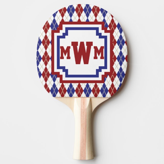 Pala De Ping Pong Americana Argyle Ping Pong Paddle (Anverso)