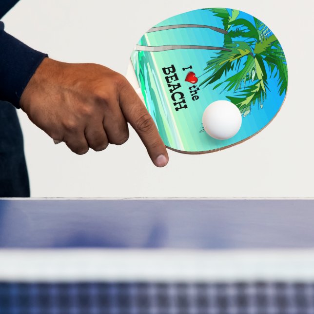 Pala De Ping Pong Amo la playa, azul tropical (in situ)