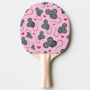 Pala De Ping Pong Amo mi modelo del ratón en rosa