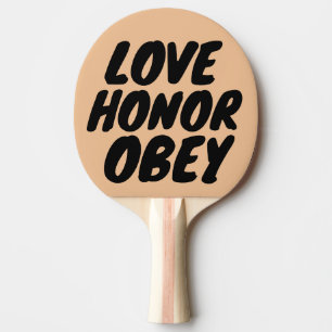 Pala De Ping Pong AMOR HONOR Y OBEDIA, compromiso boda PADDLE