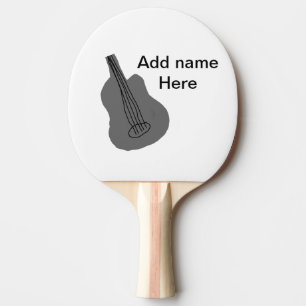 Pala De Ping Pong Añadir el nombre texto guitarra acústica marrón ed
