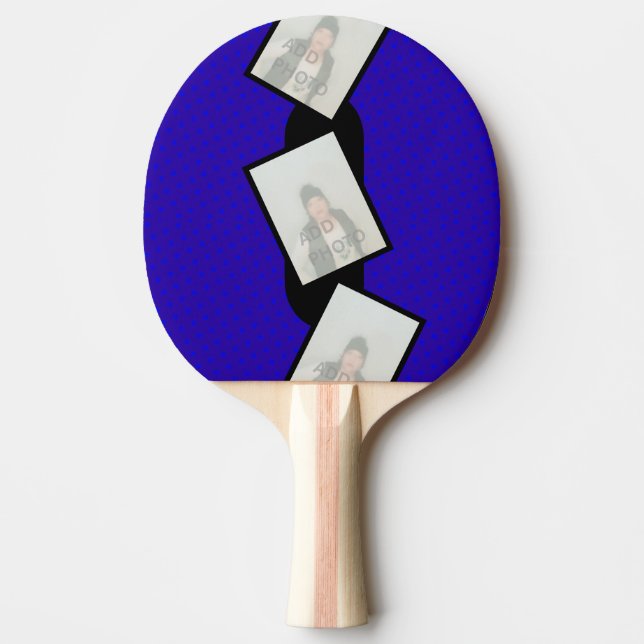 Pala De Ping Pong Añadir foto azul Ping Pong Paddle (Anverso)