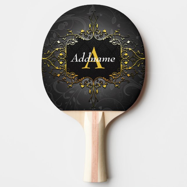 Pala De Ping Pong Añadir su nombre e inicial (Anverso)