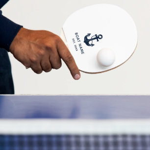 Pala De Ping Pong Ancla de Nombre de Barco Náutico Personalizado