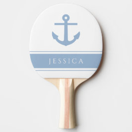 Pala De Ping Pong Ancla Náutica Moderna con Nombre Personalizado