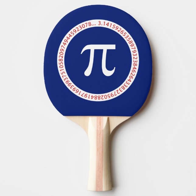 Pala De Ping Pong Anillo del pi en azules marinos (Anverso)
