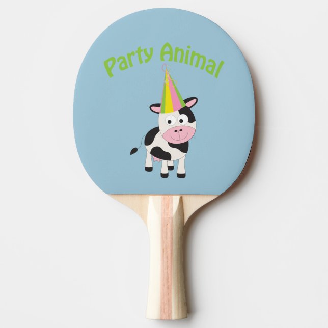 Pala De Ping Pong ¡Animal de fiesta! Vaca (Anverso)