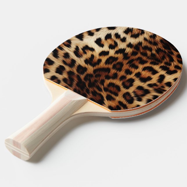Pala De Ping Pong Animal de leopardo de las cremas marrones (Ángulo frontal)